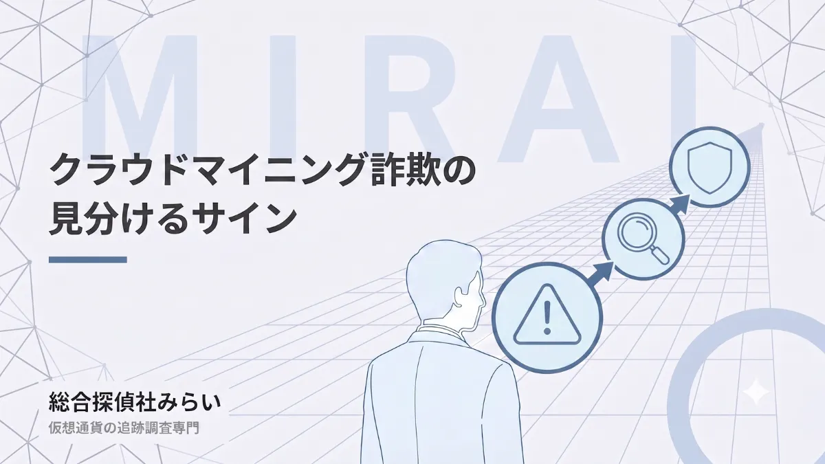 見分けるサインを示す図解。危険な兆候に気づき、確かめ、身を守る流れ