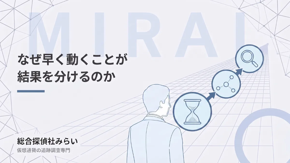 早く動くことが結果を分ける理由の図解。時間の経過とともに資金が分散していく様子