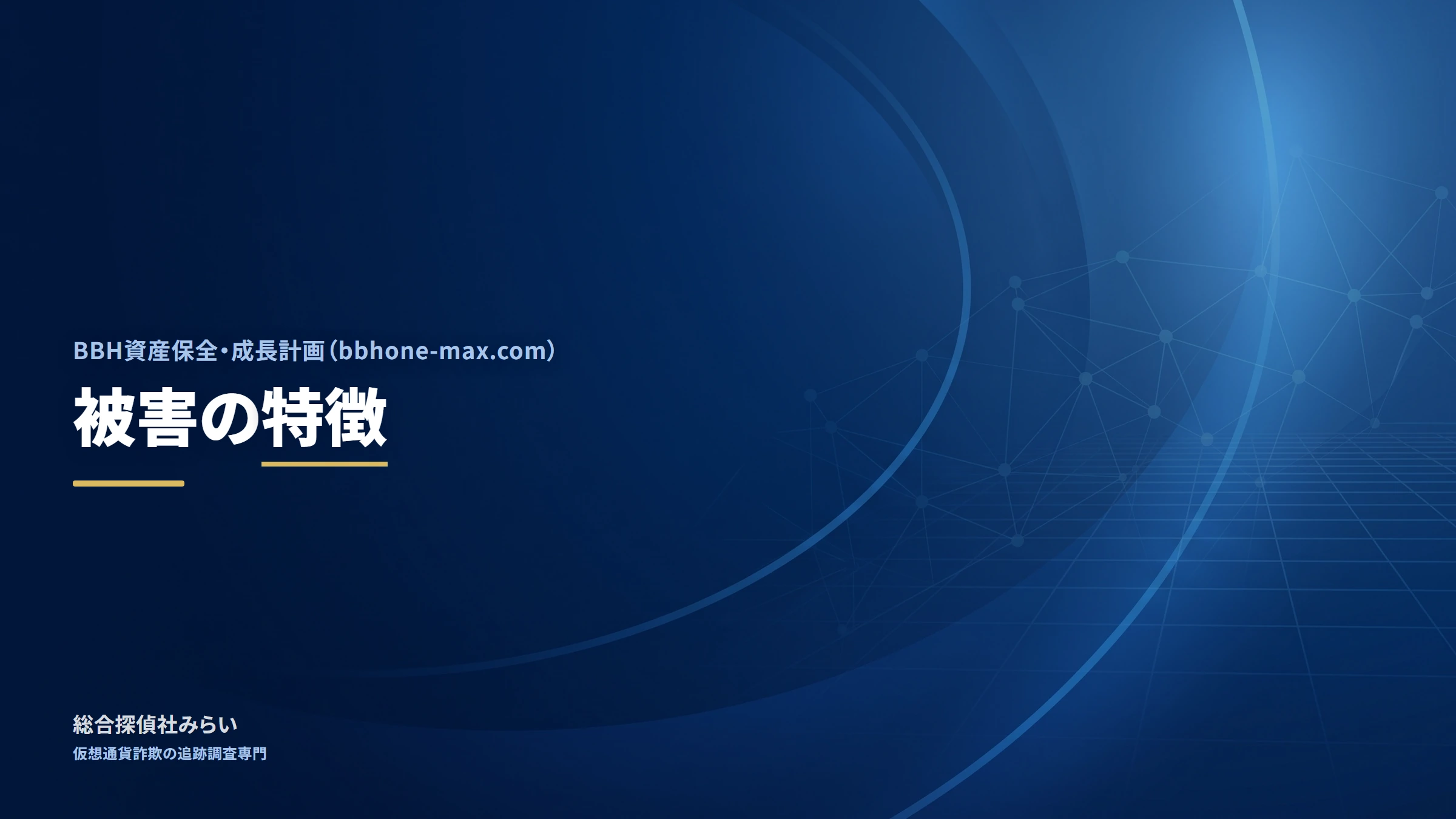BBH資産保全・成長計画（bbhone-max.com）｜被害の特徴