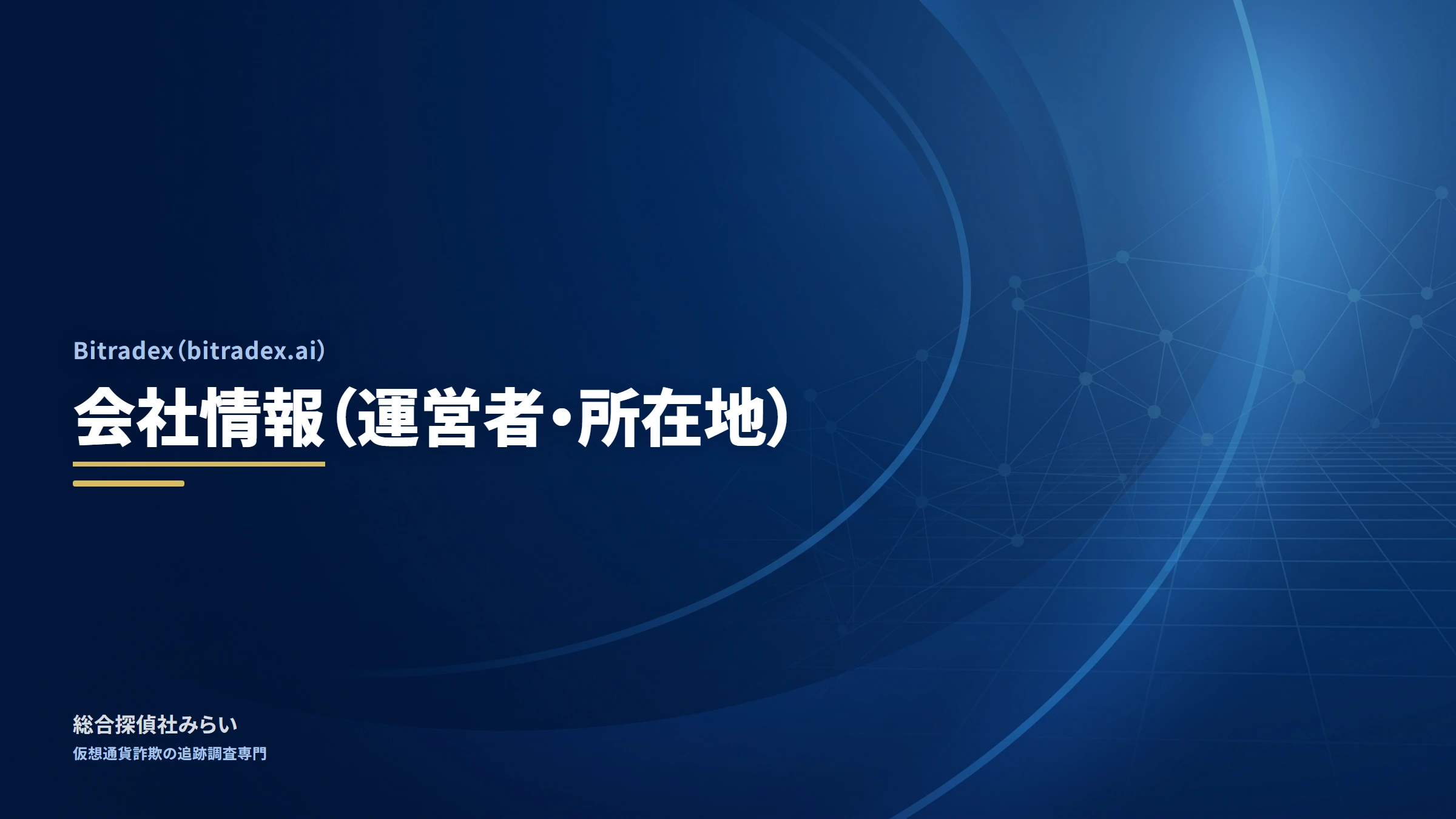 Bitradex（bitradex.ai）｜会社情報（運営者・所在地）