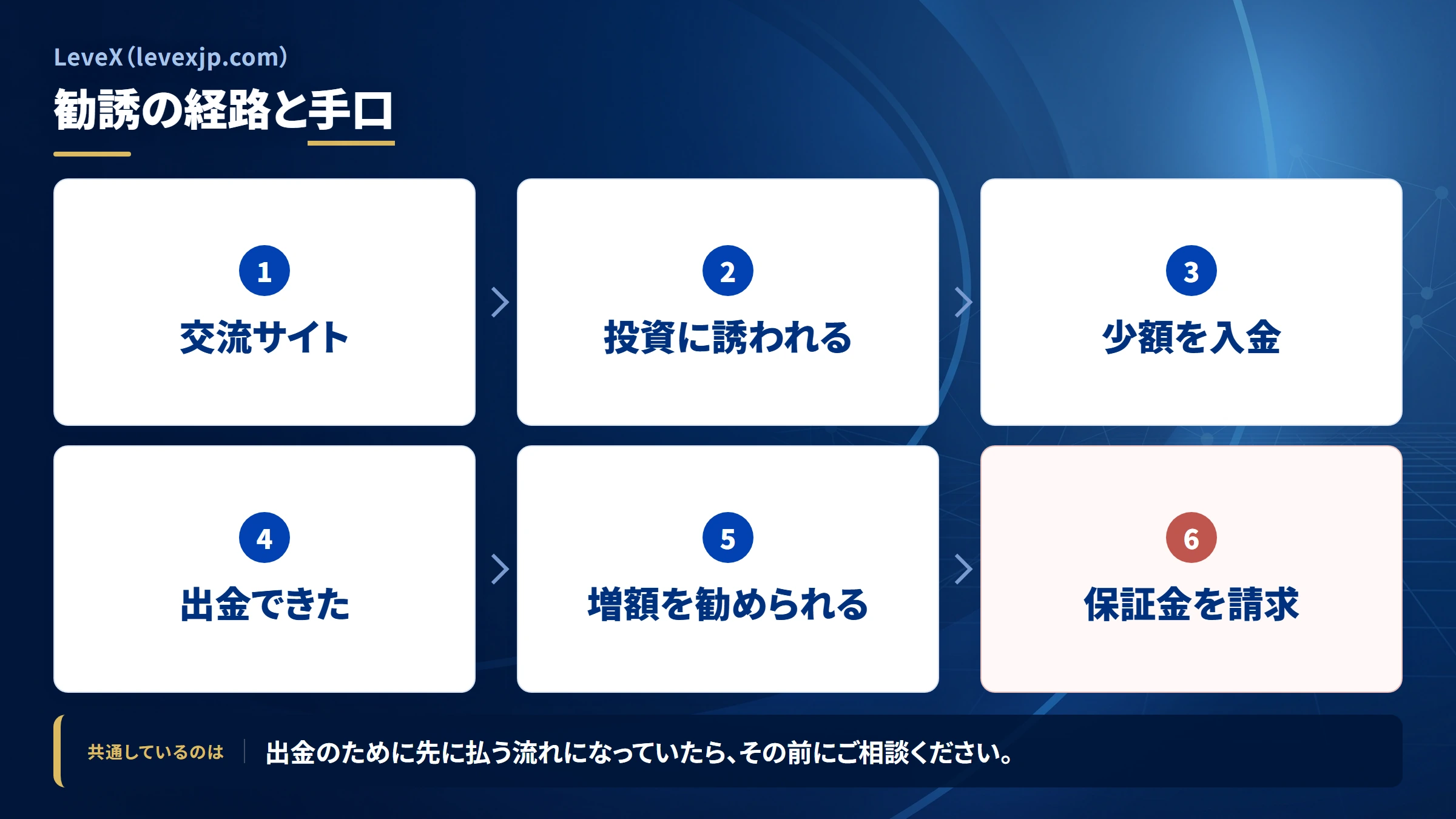 LeveX（levexjp.com）の勧誘から送金までの流れ