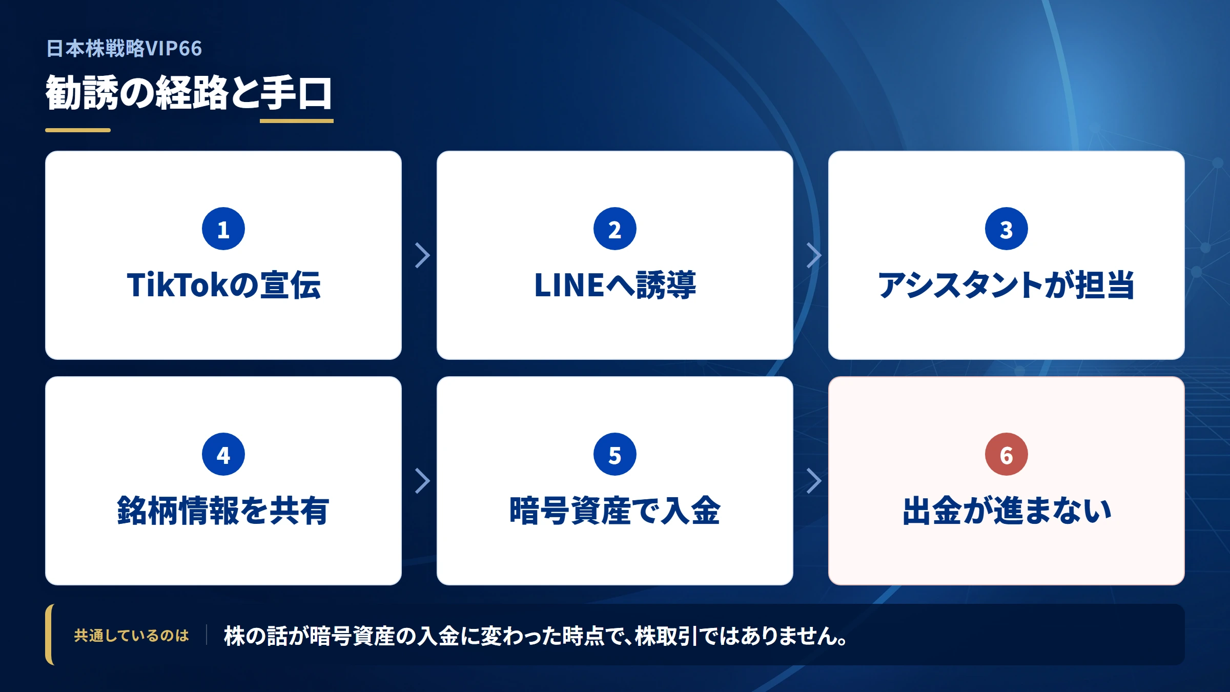 日本株戦略VIP66（調査記録）の勧誘から送金までの流れ