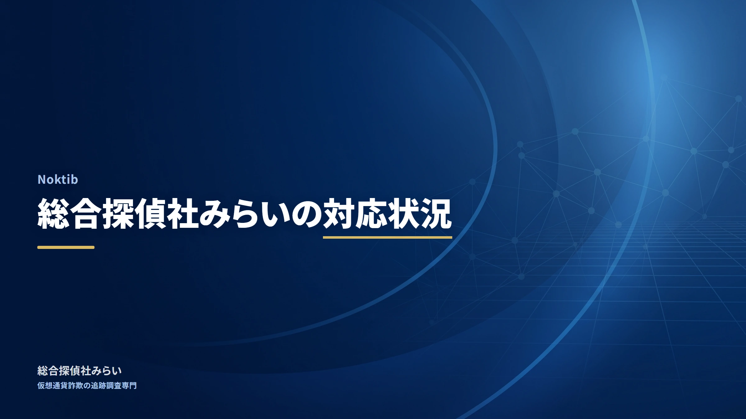 Noktib(調査記録)|総合探偵社みらいの対応状況